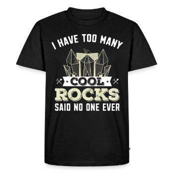Geology Geology Fossils - Cool Rocks - Men's Premium Organic T-Shirt - black - Front - Nico (187cm)