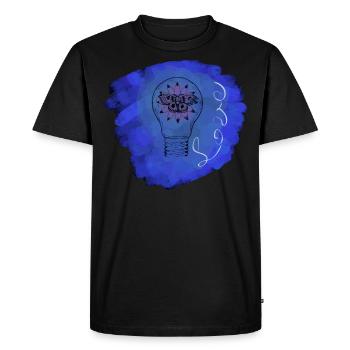 Le papillon de nuit de l’éternité (coloré) - T-shirt Premium bio Homme - noir - Devant - Nico (187cm)
