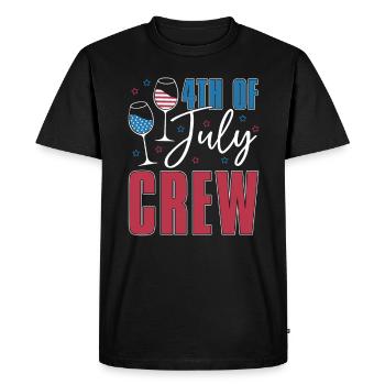 L’équipage du 4 juillet en Amérique pour les amateurs de vin - T-shirt Premium bio Homme - noir - Devant - Nico (187cm)