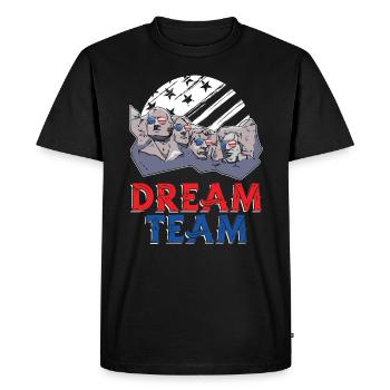 American July 4 Mt. Rushmore Dream Team - T-shirt Premium bio Homme - noir - Devant - Nico (187cm)