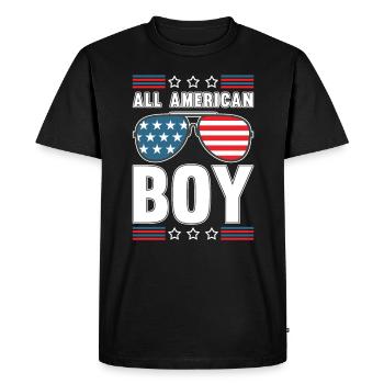 All American Boy American Parade on July 4 - Men's Premium Organic T-Shirt - black - Front - Nico (187cm)