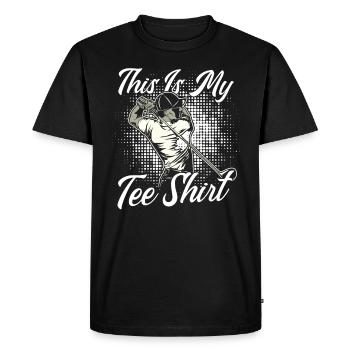 Ceci est mon T-shirt pour les golfeurs - T-shirt Premium bio Homme - noir - Devant - Nico (187cm)