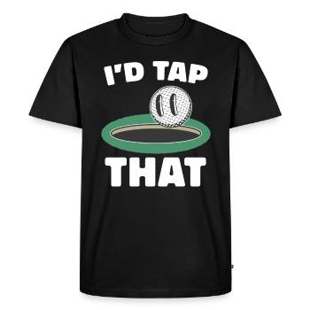 Je taperais ceci pour les golfeurs - T-shirt Premium bio Homme - noir - Devant - Nico (187cm)