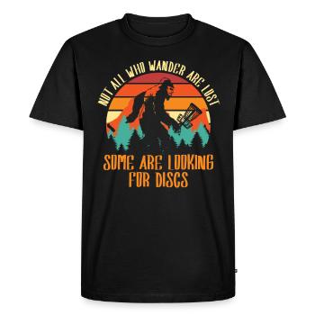 Quelques disques de recherche pour les disc-golfeurs - T-shirt Premium bio Homme - noir - Devant - Nico (187cm)