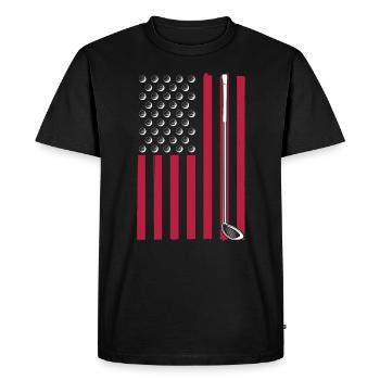 Clubs de golf Drapeau patriotique pour les golfeurs - T-shirt Premium bio Homme - noir - Devant - Nico (187cm)