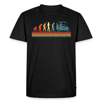 Golfer Golf Cart Evolution Pour les golfeurs - T-shirt Premium bio Homme - noir - Devant - Nico (187cm)