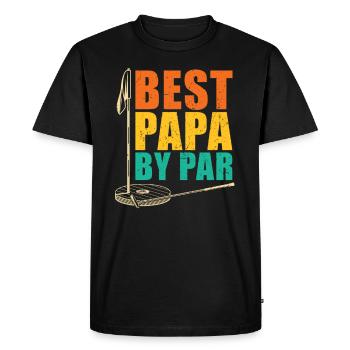 Meilleur papa par par pour les golfeurs - T-shirt Premium bio Homme - noir - Devant - Nico (187cm)