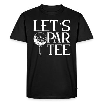 Let’s Par Tee pour les golfeurs - T-shirt Premium bio Homme - noir - Devant - Nico (187cm)