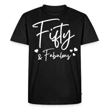 Cinquante fabuleux - T-shirt Premium bio Homme - noir - Devant - Nico (187cm)