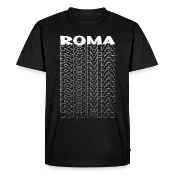 Rome Roma Italie City Font Skyline Accueil - T-shirt Premium bio Homme - noir - Devant - Nico (187cm)