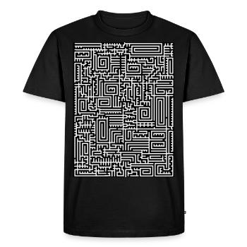 Maze design 2 - Men's Premium Organic T-Shirt - black - Front - Nico (187cm)
