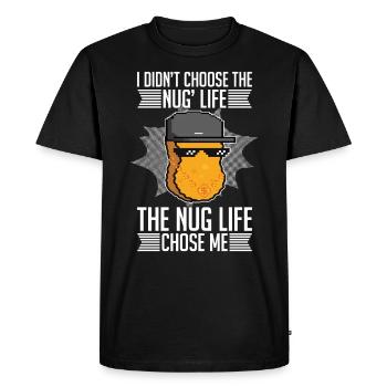 Nug Life Chose Mich Nugget Lover Chicken Nuggets - Men's Premium Organic T-Shirt - black - Front - Nico (187cm)