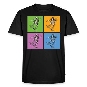 Skateboard rétro pour les skateurs - T-shirt Premium bio Homme - noir - Devant - Nico (187cm)