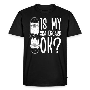 Mon skateboard est-il OK? Pour les skateurs - T-shirt Premium bio Homme - noir - Devant - Nico (187cm)