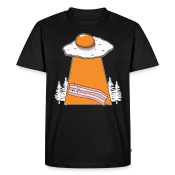 Speck Alien Kidnapping Petit déjeuner Bacon Lover F - T-shirt Premium bio Homme - noir - Devant - Nico (187cm)