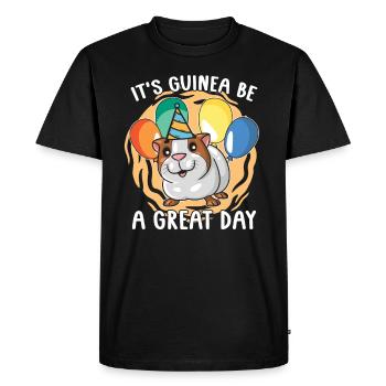 C’est la Guinée être un grand jour cochon d’Inde - T-shirt Premium bio Homme - noir - Devant - Nico (187cm)