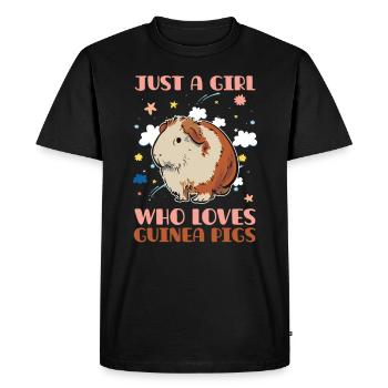 Juste une fille qui - T-shirt Premium bio Homme - noir - Devant - Nico (187cm)
