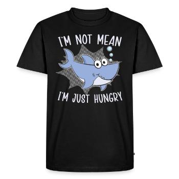 Je ne suis pas méchant, j’ai juste faim de - T-shirt Premium bio Homme - noir - Devant - Nico (187cm)