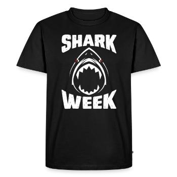 Semaine des requins pour les amoureux des requins - T-shirt Premium bio Homme - noir - Devant - Nico (187cm)