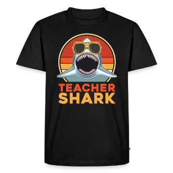 Enseignant requin pour les amoureux des requins et les enseignants - T-shirt Premium bio Homme - noir - Devant - Nico (187cm)