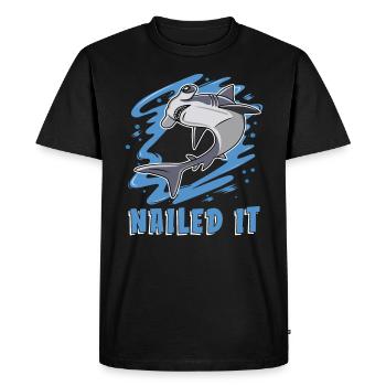 Cloué Il Requin Marteau Pour les amoureux des requins - T-shirt Premium bio Homme - noir - Devant - Nico (187cm)