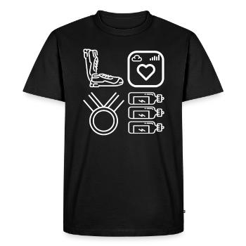 J’adore le Cross Country Running Xc Run Trail Run - T-shirt Premium bio Homme - noir - Devant - Nico (187cm)