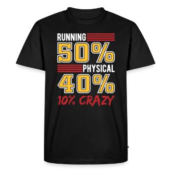Courir 50% de course physique de fond - T-shirt Premium bio Homme - noir - Devant - Nico (187cm)