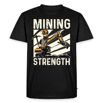 Résistance minière pour les conducteurs d’excavatrices - T-shirt Premium bio Homme - noir - Devant - Nico (187cm)
