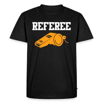 Arbitre sifflet arbitre - T-shirt Premium bio Homme - noir - Devant - Nico (187cm)
