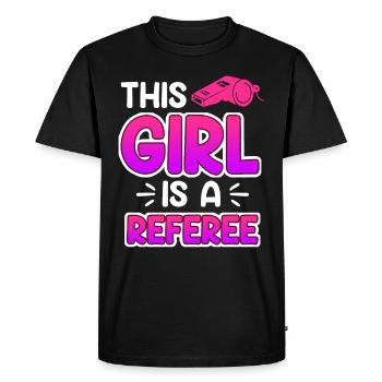 Ladies referee referee referee - Men's Premium Organic T-Shirt - black - Front - Nico (187cm)