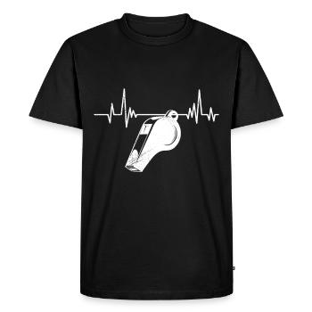 Referee Heartbeat - Men's Premium Organic T-Shirt - black - Front - Nico (187cm)