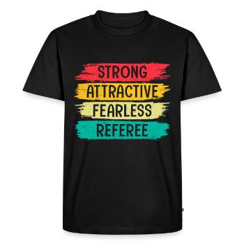 Arbitre fort et attrayant et intrépide - T-shirt Premium bio Homme - noir - Devant - Nico (187cm)