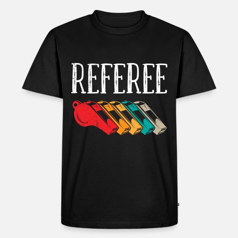 Schiedsrichter Evolution Schiri - Männer Premium Bio T-Shirt - Schwarz