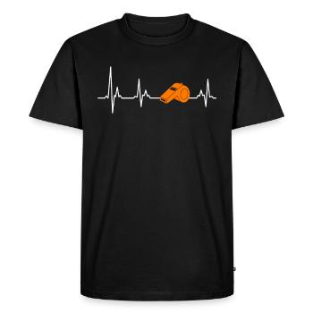 Whistle Referee Shiri - Men's Premium Organic T-Shirt - black - Front - Nico (187cm)