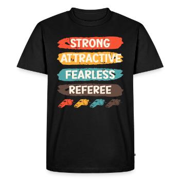 Arbitre fort et attrayant et intrépide - T-shirt Premium bio Homme - noir - Devant - Nico (187cm)