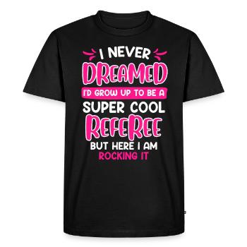 Super cool Referee Referee Ladies - Men's Premium Organic T-Shirt - black - Front - Nico (187cm)