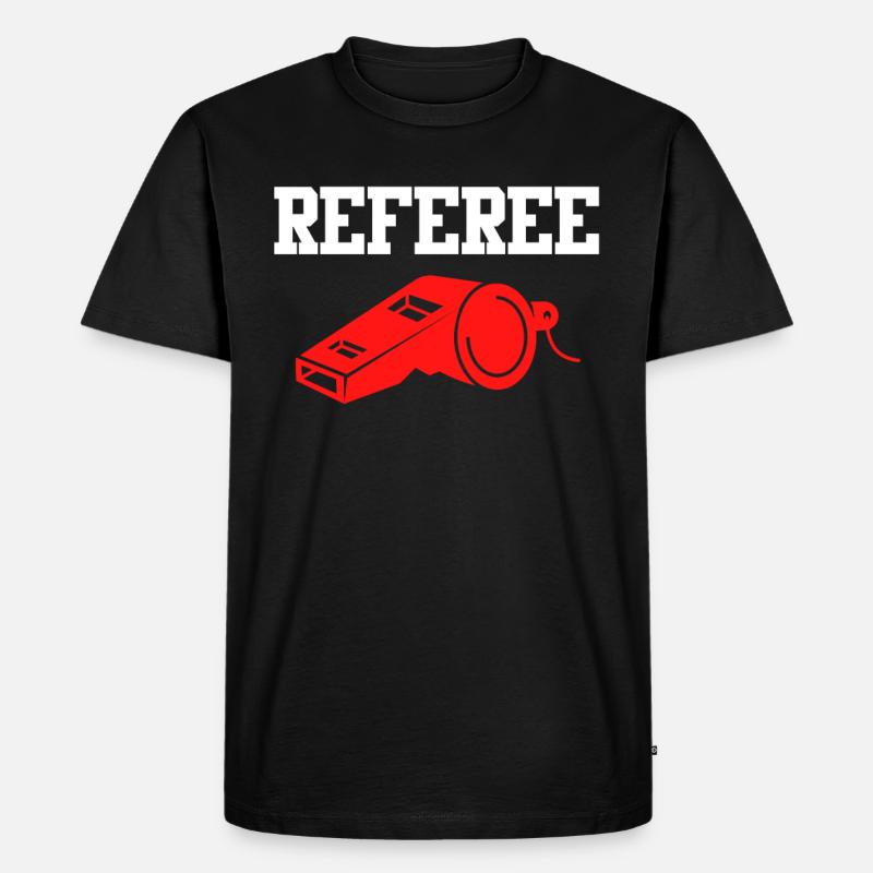 Referee Pfeife Schiri - Men's Premium Organic T-Shirt - black