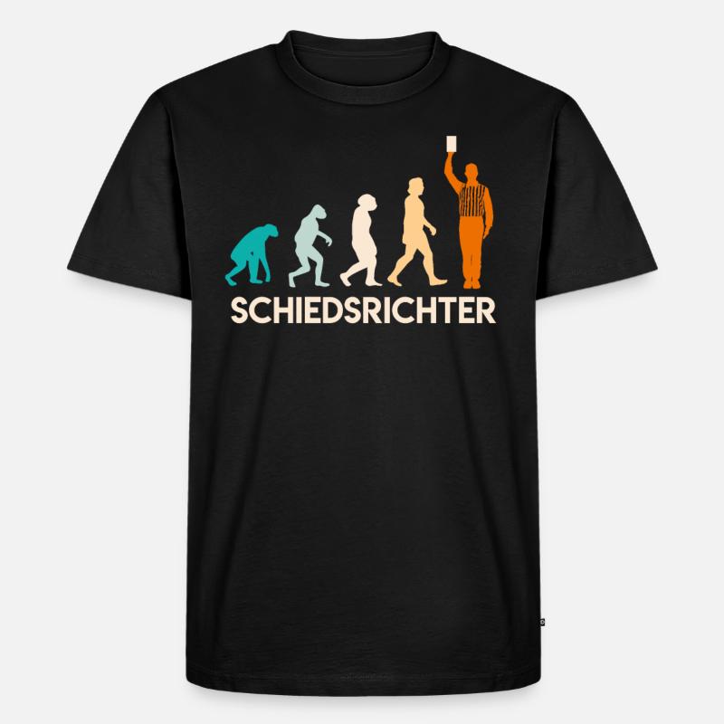 Evolution Referee Schiedsrichter Entwicklung - Männer Premium Bio T-Shirt - Schwarz