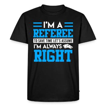 Je suis l’arbitre - T-shirt Premium bio Homme - noir - Devant - Nico (187cm)