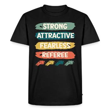 Arbitre fort et attrayant et intrépide - T-shirt Premium bio Homme - noir - Devant - Nico (187cm)