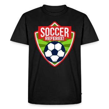 Football Referee - Men's Premium Organic T-Shirt - black - Front - Nico (187cm)