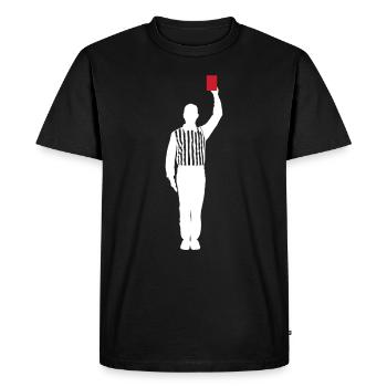 Carton rouge de l’arbitre Shiri faute - T-shirt Premium bio Homme - noir - Devant - Nico (187cm)