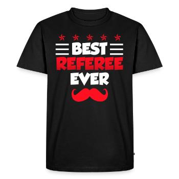 Best Referee - Men's Premium Organic T-Shirt - black - Front - Nico (187cm)