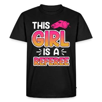 Women Referee Referee Schiri - Men's Premium Organic T-Shirt - black - Front - Nico (187cm)