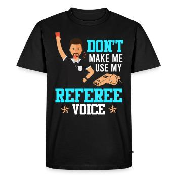 Arbitre - T-shirt Premium bio Homme - noir - Devant - Nico (187cm)
