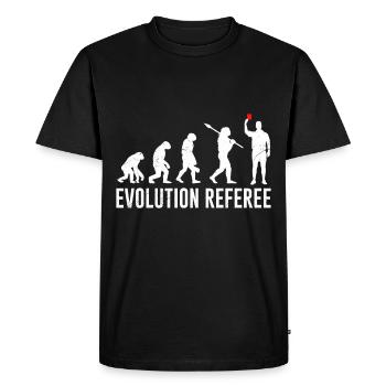 Evolution Referee - Men's Premium Organic T-Shirt - black - Front - Nico (187cm)