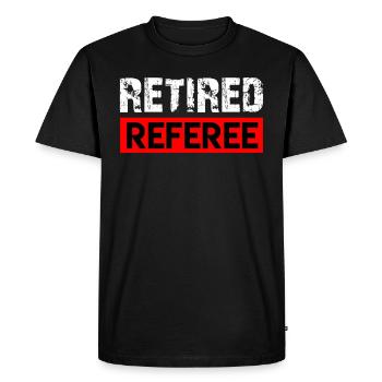 Arbitres retraités Arbitres retraités Arbitres - T-shirt Premium bio Homme - noir - Devant - Nico (187cm)