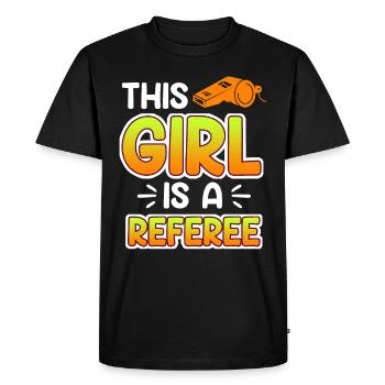 Women Referee Referee Schiri - Men's Premium Organic T-Shirt - black - Front - Nico (187cm)