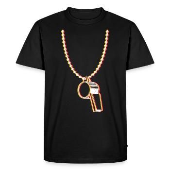 Arbitre de sifflet de sifflet - T-shirt Premium bio Homme - noir - Devant - Nico (187cm)