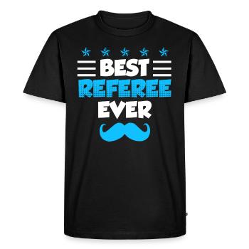 Best Referee - Men's Premium Organic T-Shirt - black - Front - Nico (187cm)
